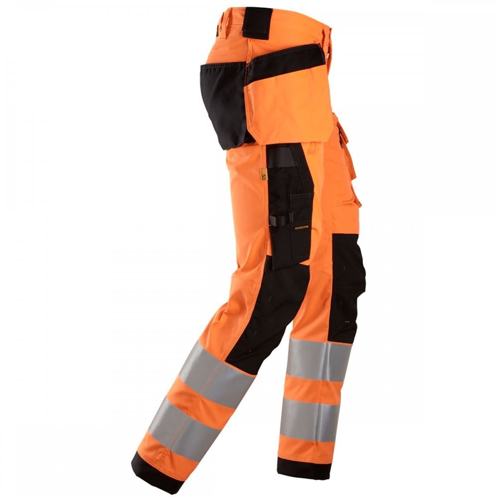6243 AllroundWork High-Vis Stretch Trousers Holster Pockets Class 2