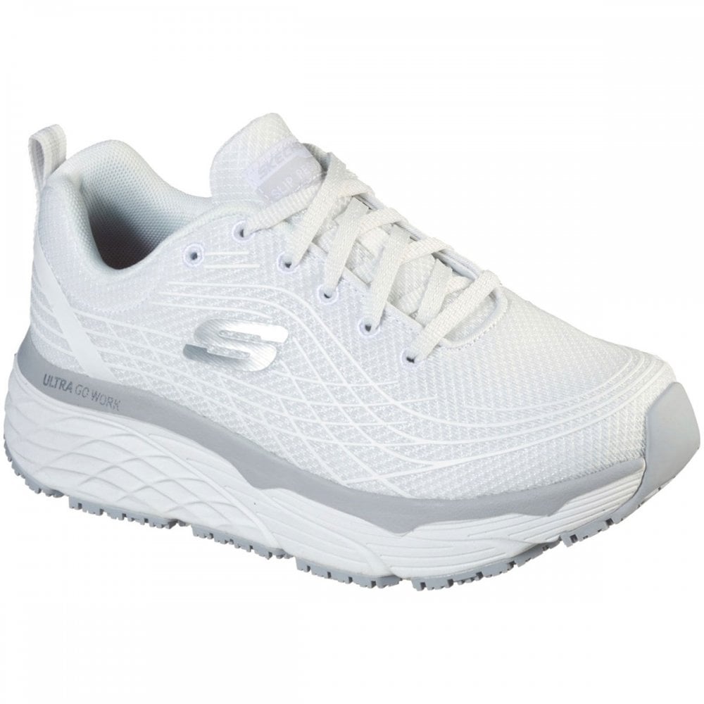 SKECHERS MAX CUSHIONING ホワイト Skechers Work Footwear - Max Cushioning Womens Elite Slip