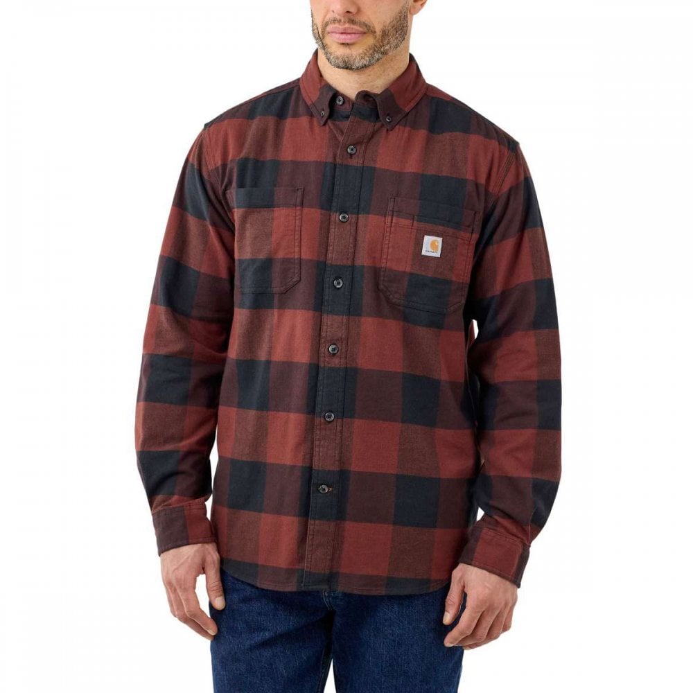 105432 Midweight Flannel Long Sleeve Plaid Shirt