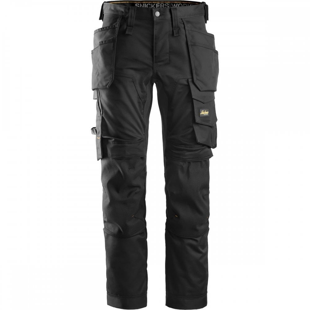 6241 AllroundWork Slim Fit CORDURA® Kneepad Trousers Holster Pockets Black