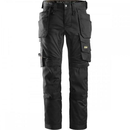 6241 AllroundWork Slim Fit CORDURA® Kneepad Trousers Holster Pockets Black