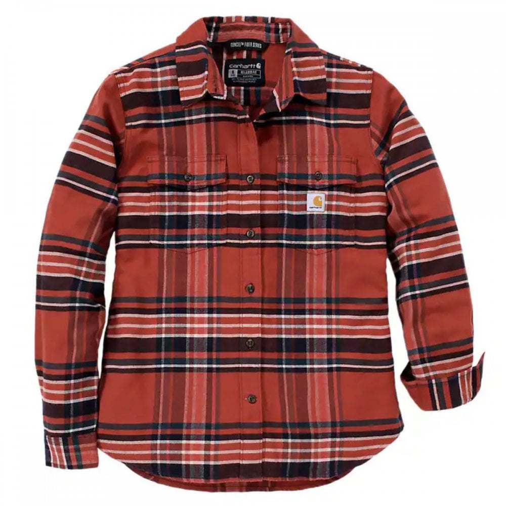 107135 TW7135 Womens Tencel Series Relaxed Fit Plaid Shirt
