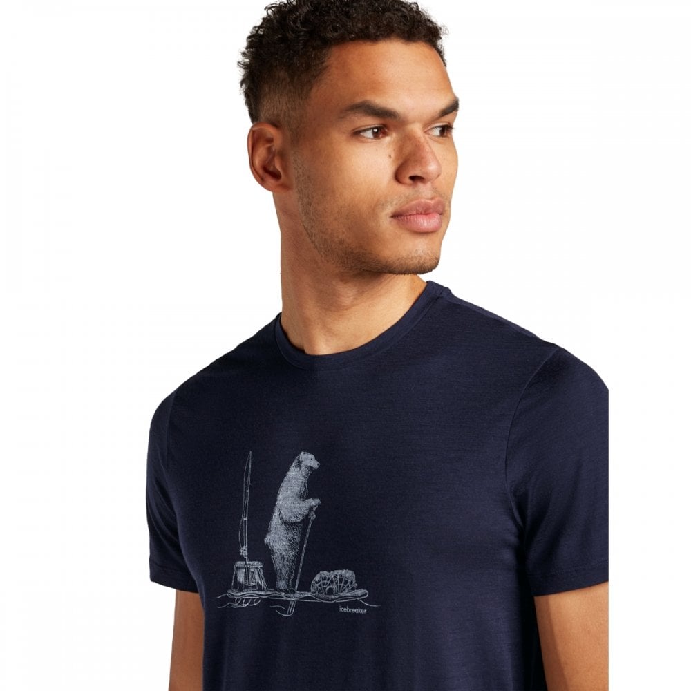 Mens Merino 150 Tech Lite Short Sleeve T-Shirt Polar Paddle