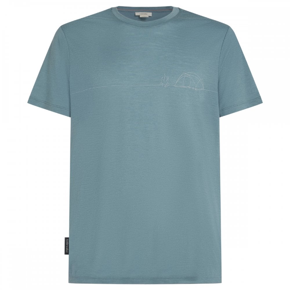 Mens Merino 150 Tech Lite Short Sleeve T-Shirt Single Line Camp