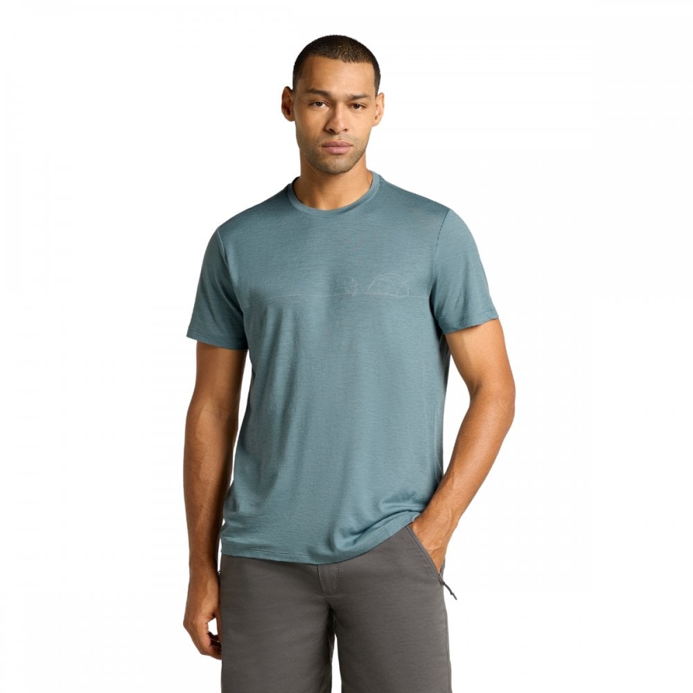 Mens Merino 150 Tech Lite Short Sleeve T-Shirt Single Line Camp