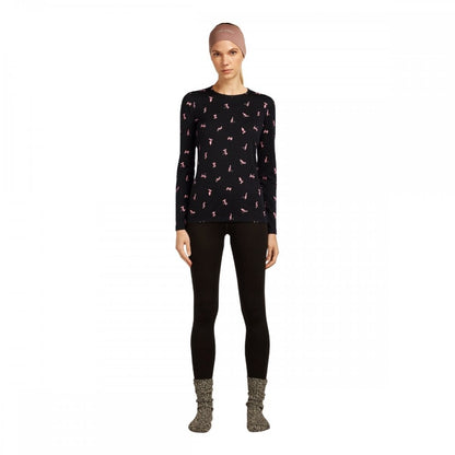 Womens Merino 200 Oasis Long Sleeve Crewe Thermal Top Snow Day