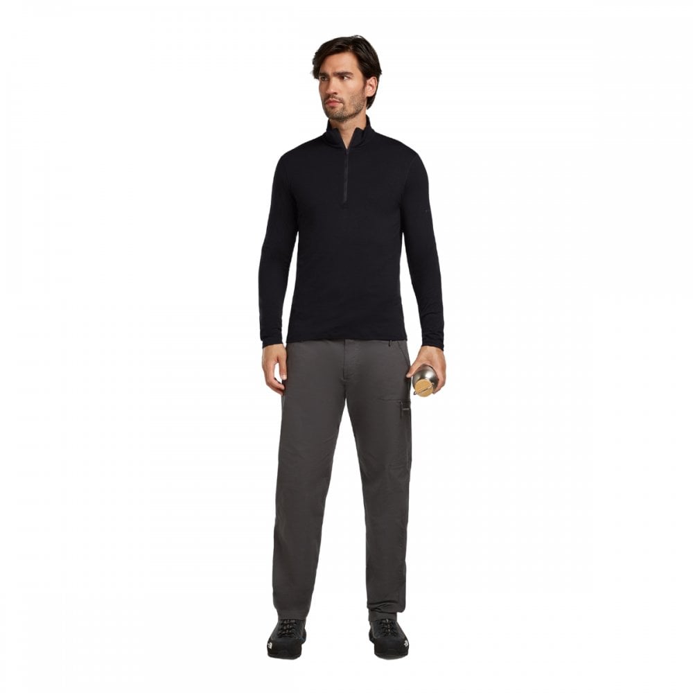 Mens Merino Blend Core Heavyweight Long Sleeve Half Zip Thermal Top