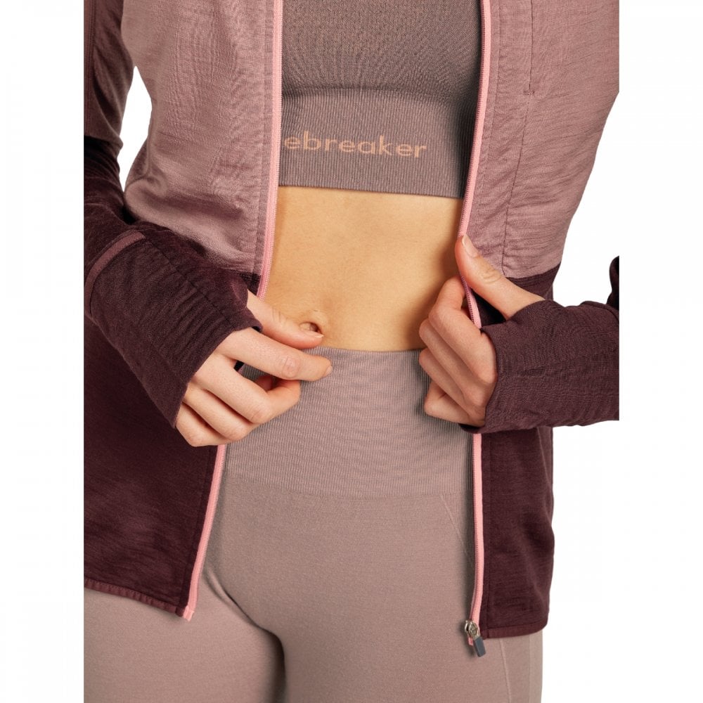 Womens Merino Blend 200 Realfleece™ Descender Long Sleeve Zip Hoodie